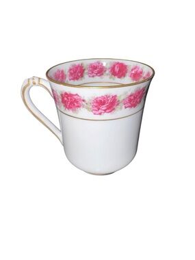 Antique Haviland & Co Limoges Pink Rose Gold Trim Teacup France